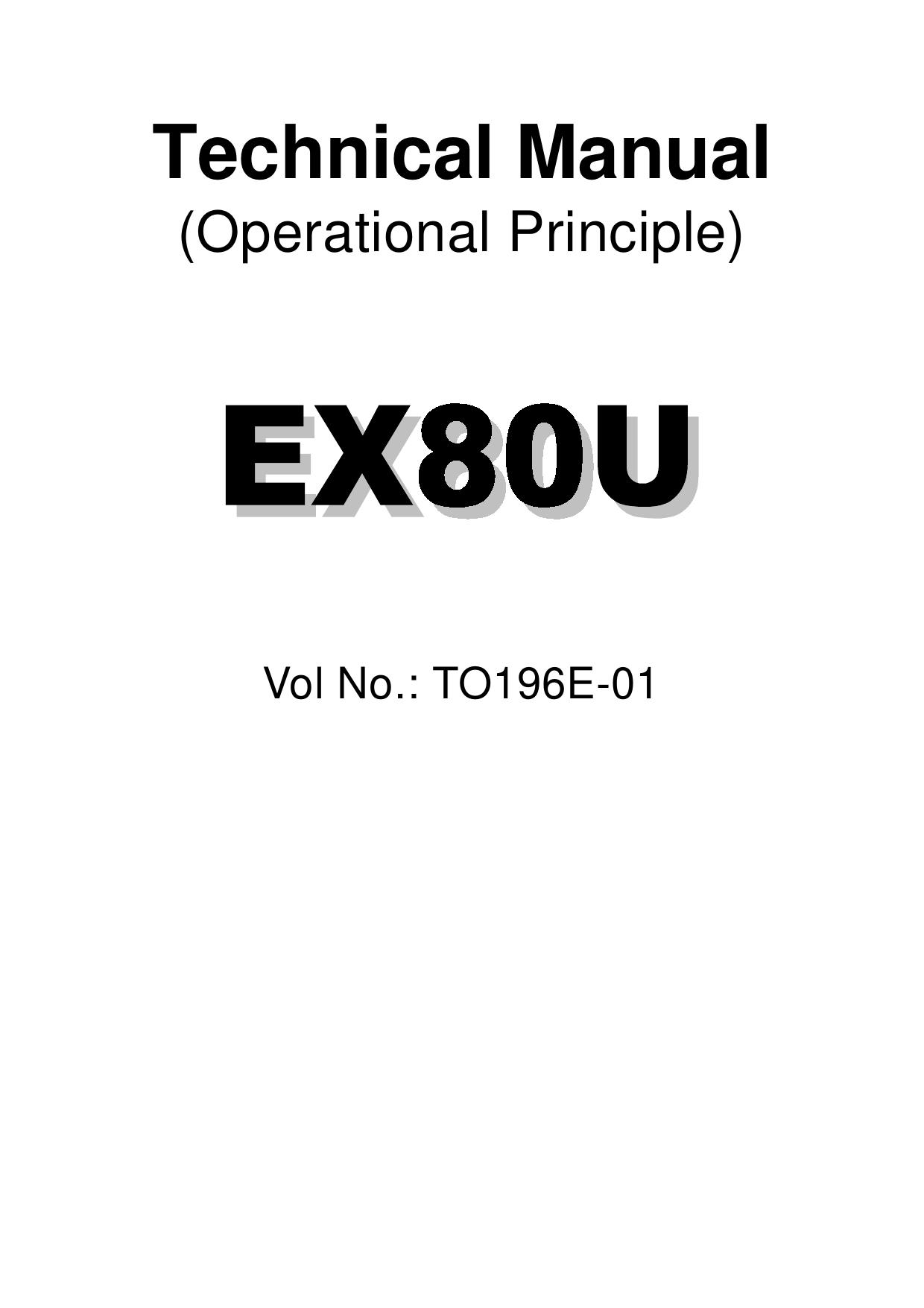 EX80U HITACHI Technical Manual Operational Principle